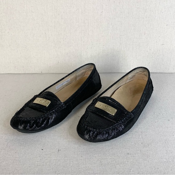 Vionic Sydney Leather Reptile Embossed Black Sparkle Loafers/Flats - Size 8 - Picture 3 of 16